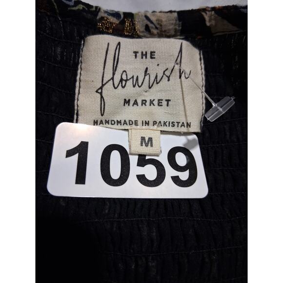 The Flourish Narket Bohemian Women's size Medium Puff Babydoll Fairycore Dress - Picture 10 of 12